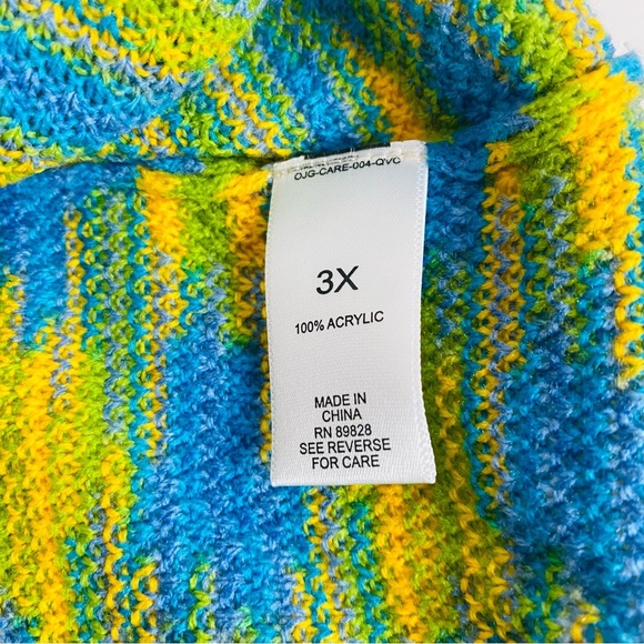 LOGO By Lori Goldstein Space Dyed Button Front Cardigan Size 3X - Picture 8 of 9